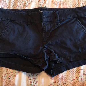 Navy Blue Shortie Shorts